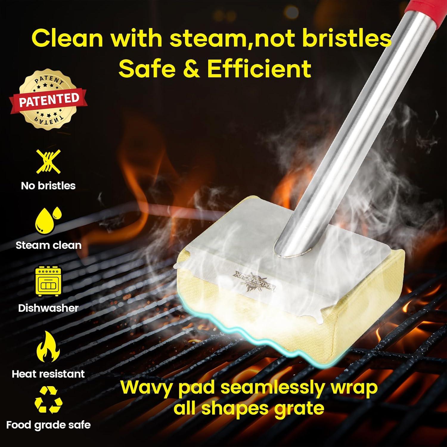 Cepillo para Parrilla XUDAKAIXIN Sin Cerda, Acero Inoxidable