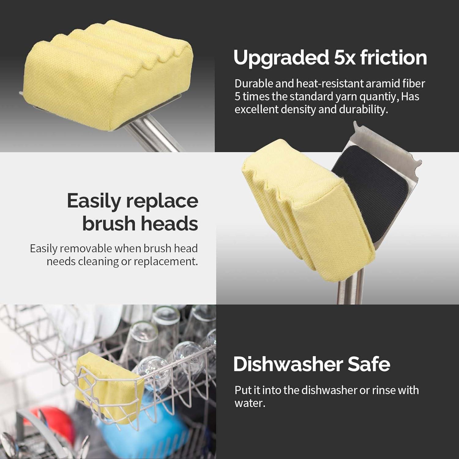 Cepillo para Parrilla XUDAKAIXIN Sin Cerda, Acero Inoxidable