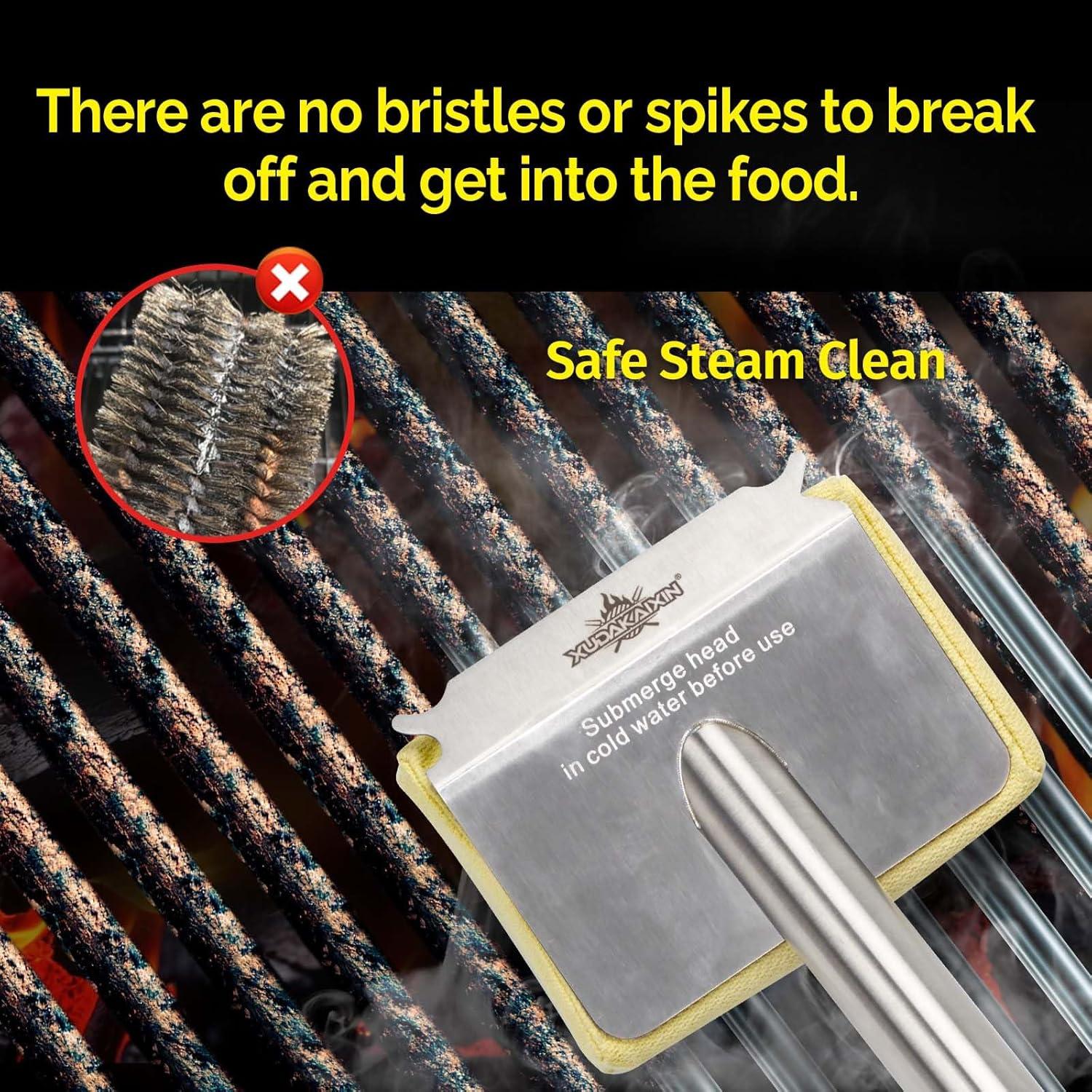 Cepillo para Parrilla XUDAKAIXIN Sin Cerda, Acero Inoxidable