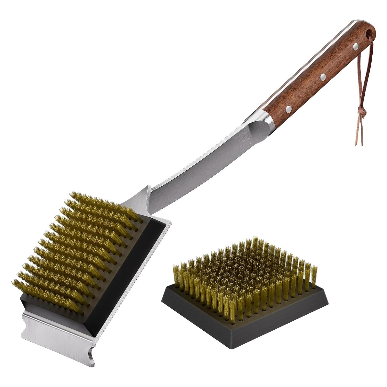 Cepillo y Raspador ENLOY para Parrilla 43 cm Madera Rosa