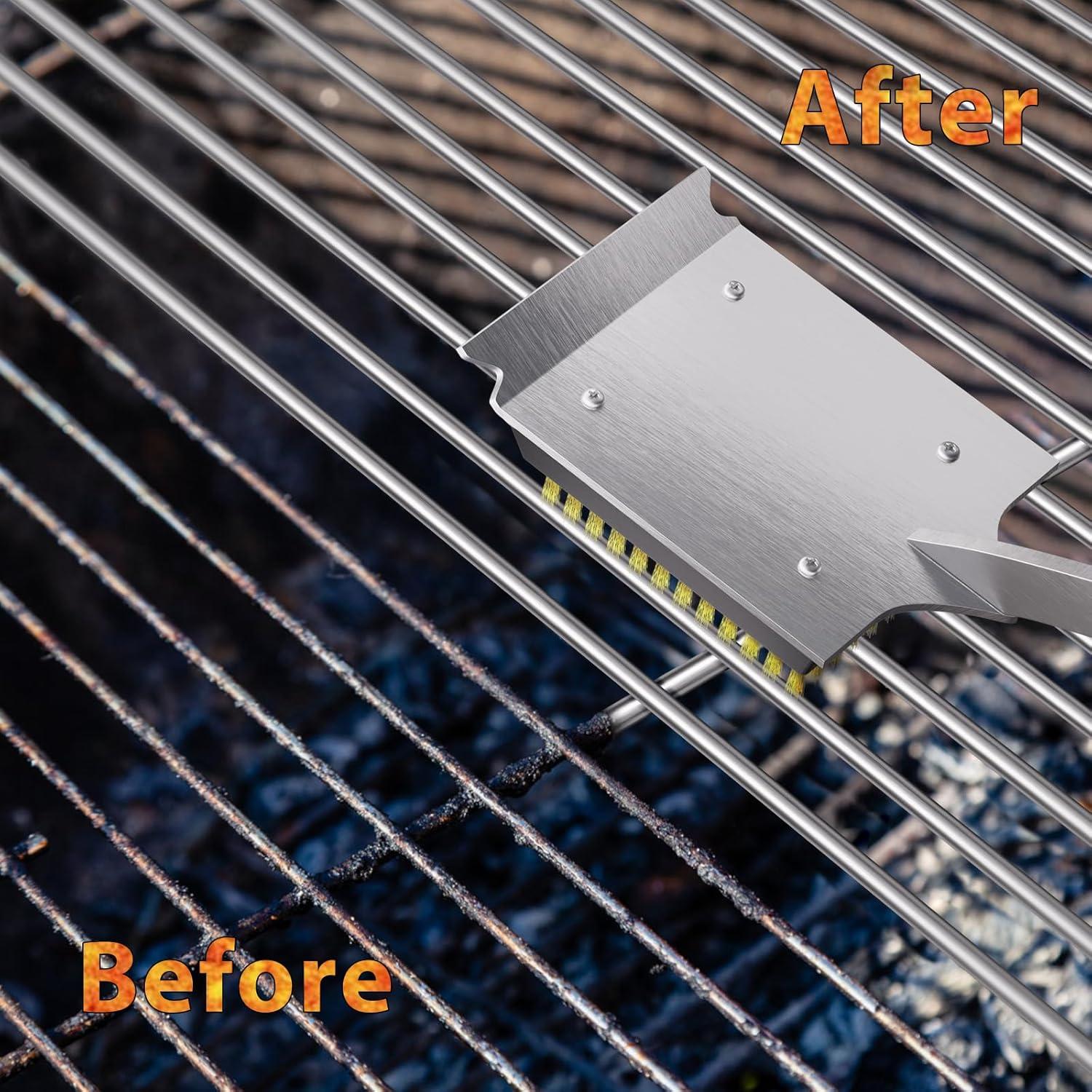 Cepillo y Raspador ENLOY para Parrilla 43 cm Madera Rosa