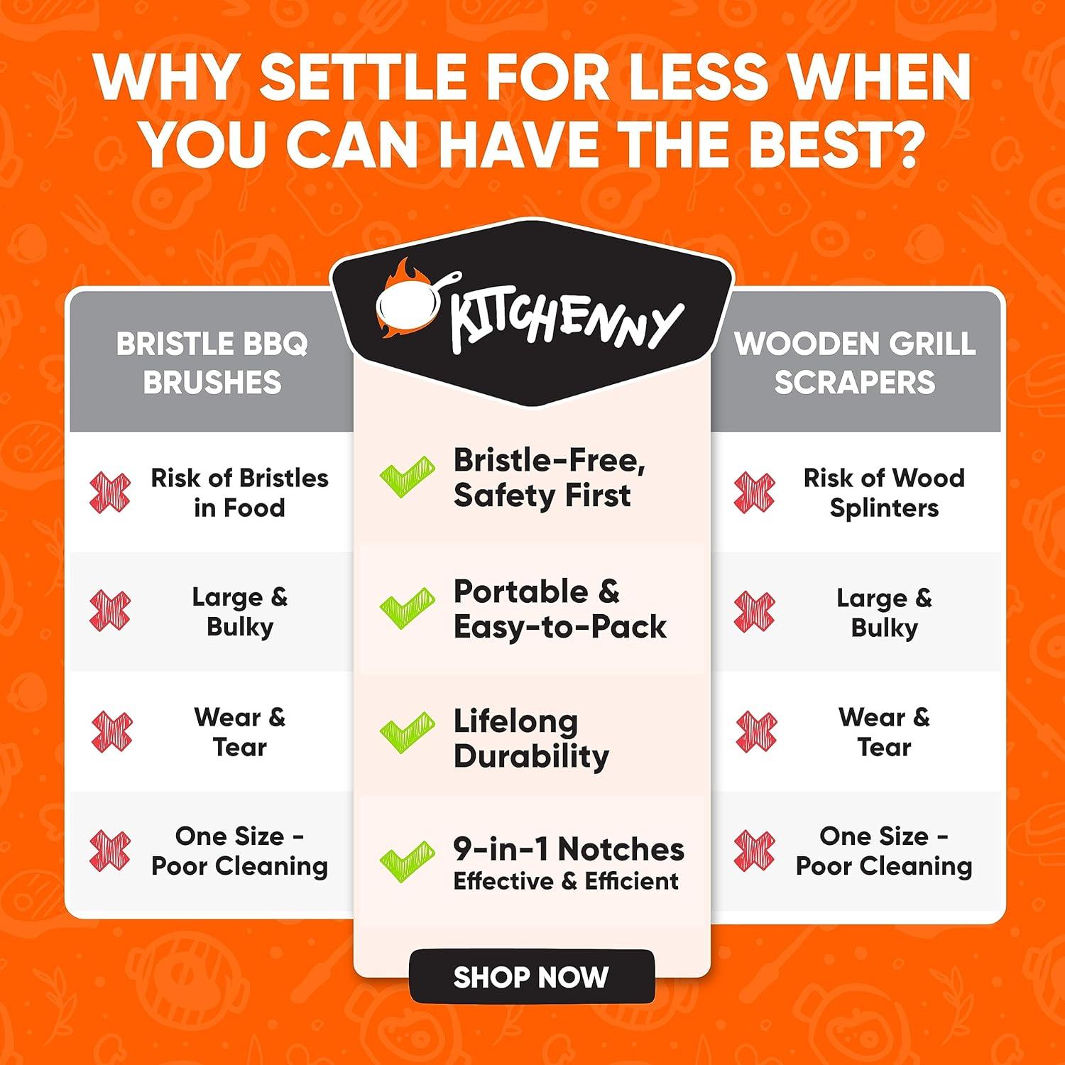 Raspador de Parrilla Sin Cerdas Kitcheny Chromatic 50g