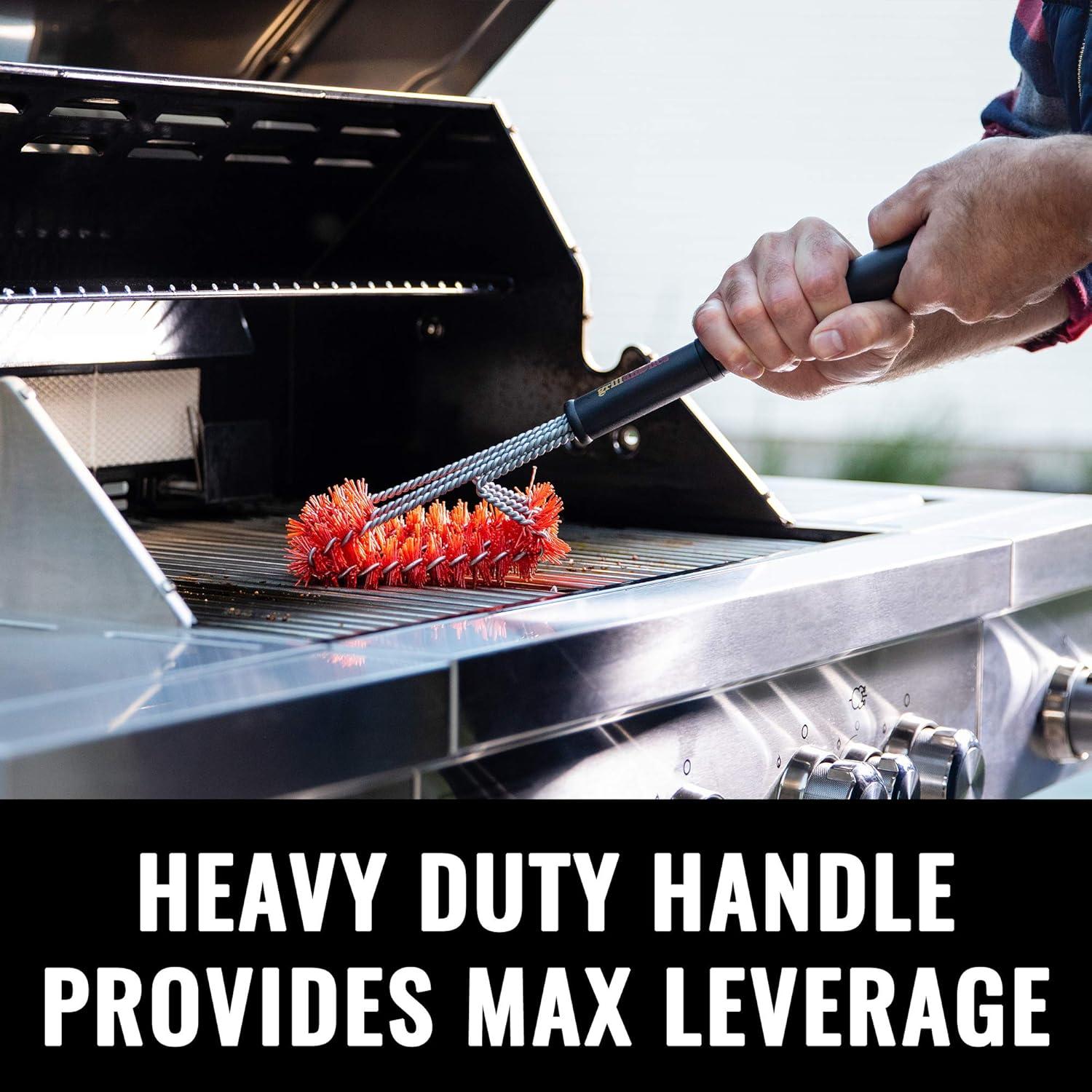 Cepillo de Nylon para Parrilla Grillaholics - Seguro para Porcelana