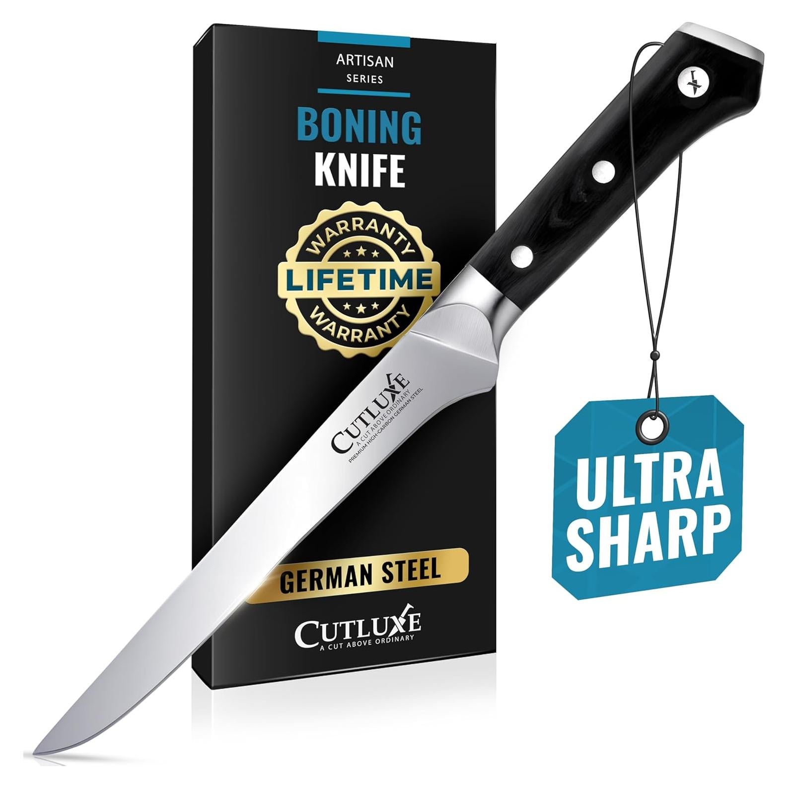 Cuchillo de Deshuesar Cutluxe 15.24 cm Acero Alemán Ergonómico