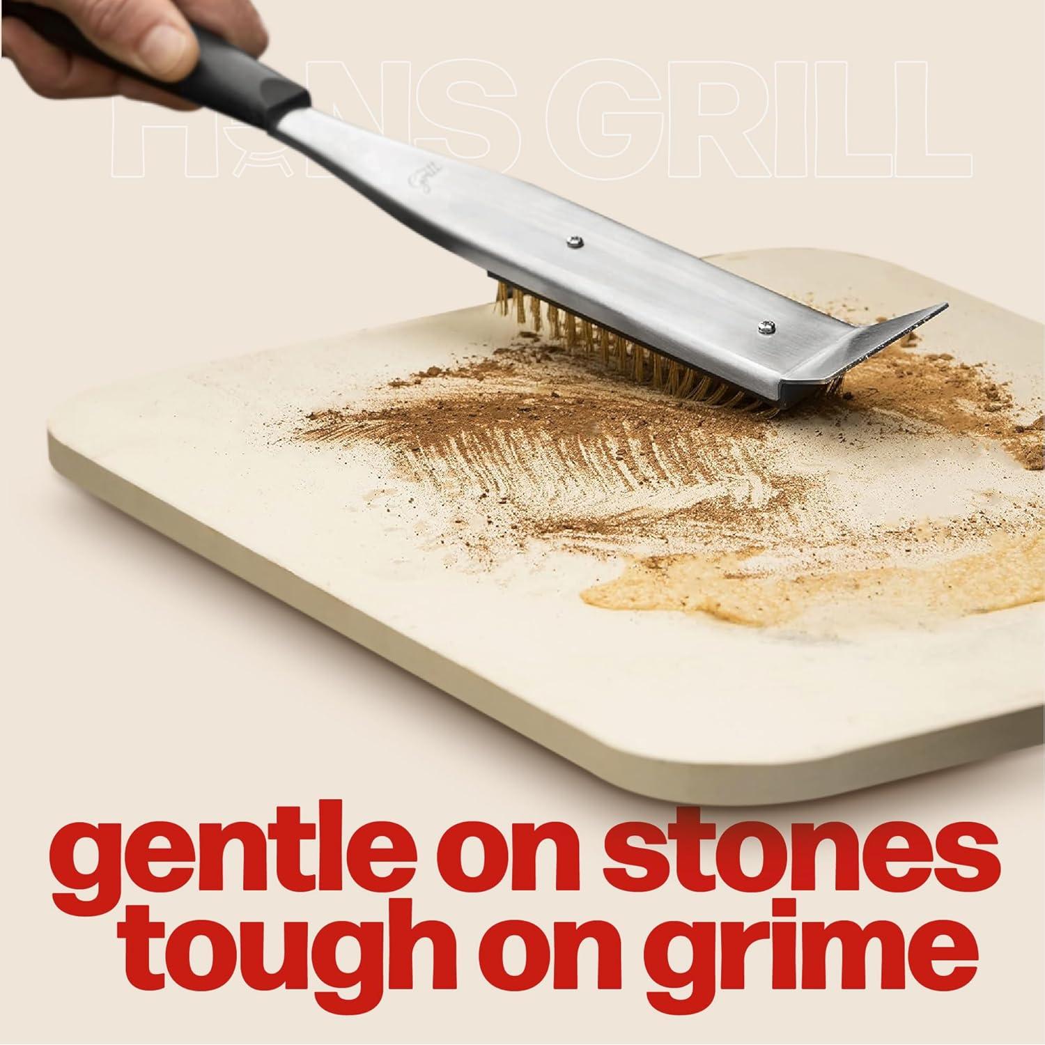 Cepillo y Raspador de Limpieza Hans Grill 2-en-1 43 cm