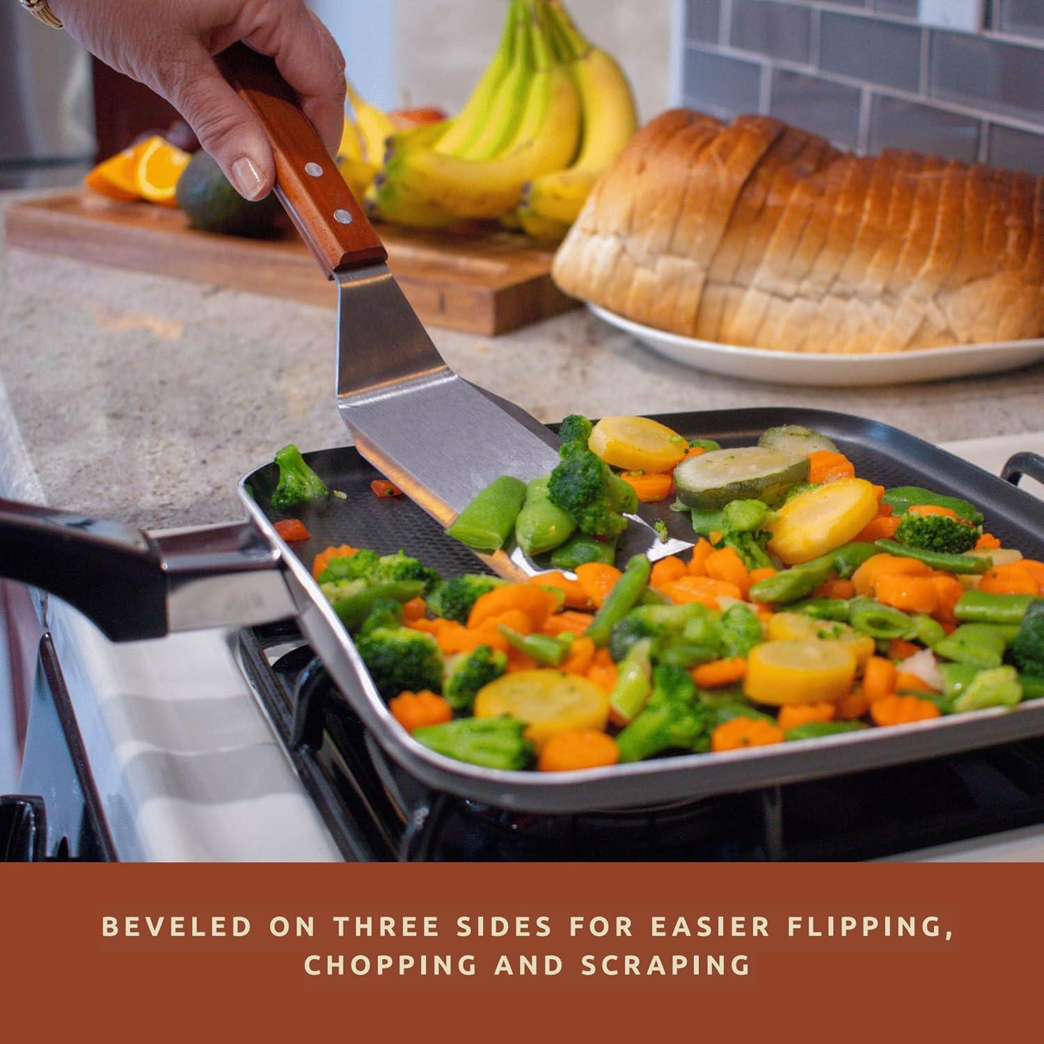 Espátula de Acero Inoxidable Bellemain 29.2 cm con Mango de Madera