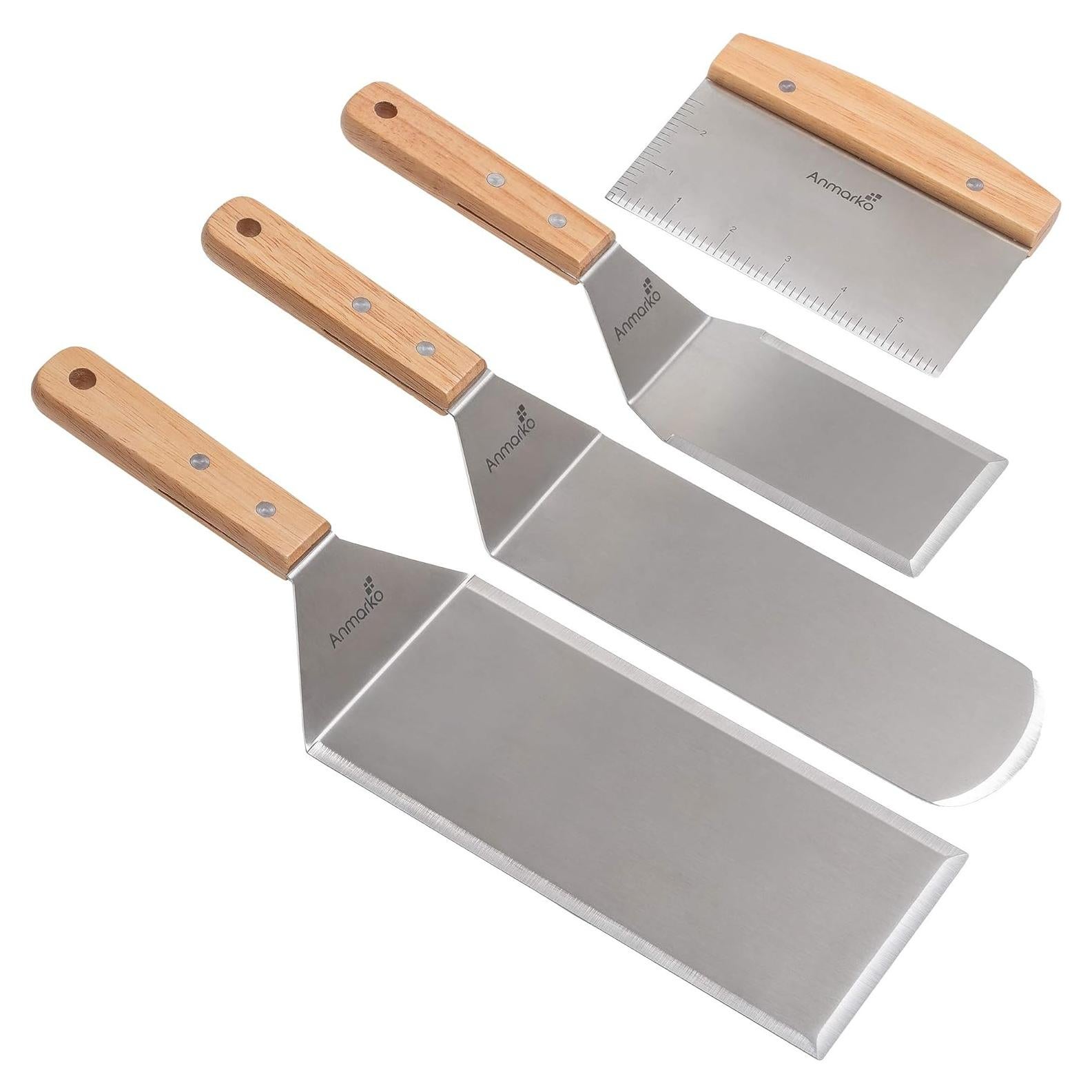 Juego de Espátulas de Acero Inoxidable Anmarko - 4 Piezas