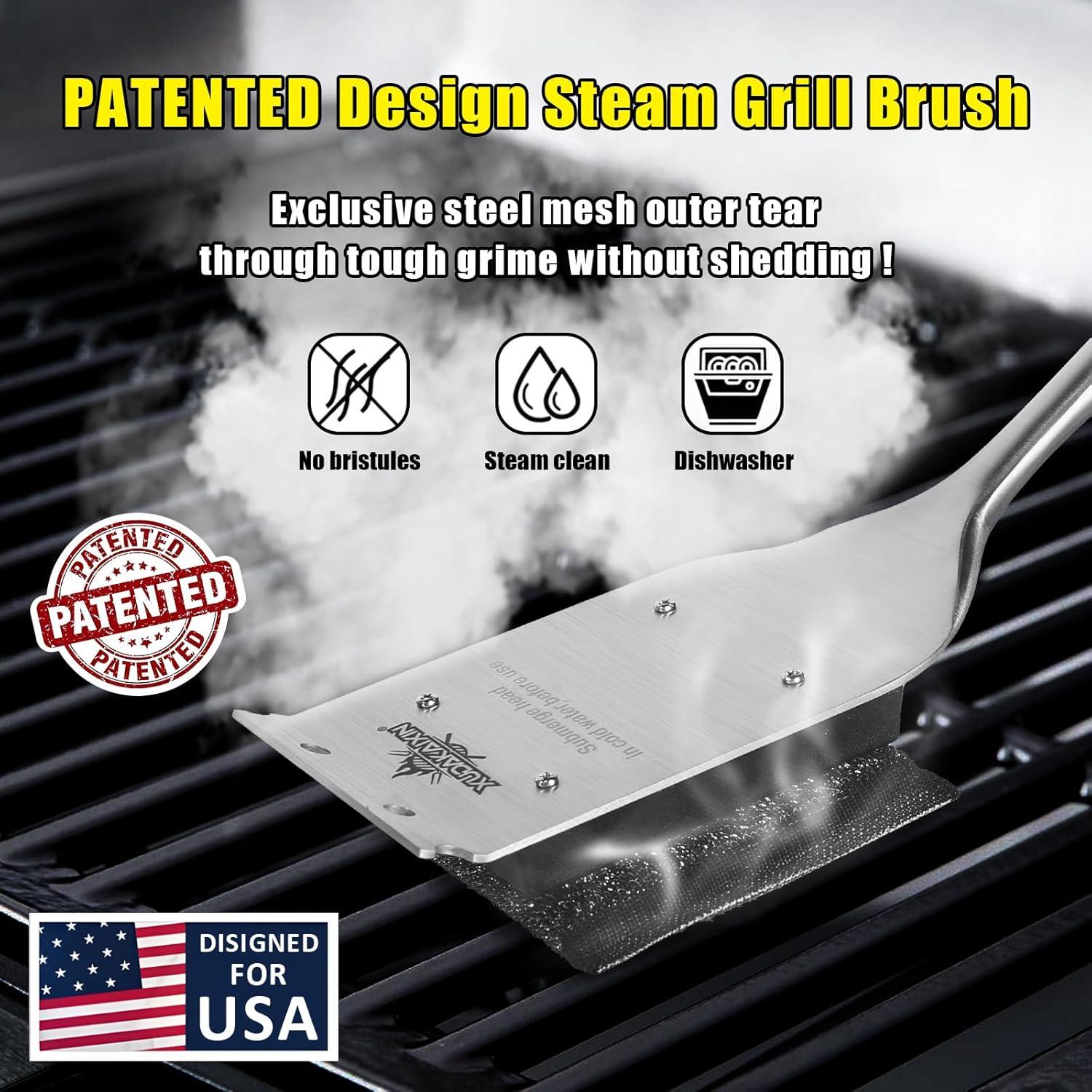 Cepillo de Vapor para Parrilla XUDAKAIXIN 45.7cm Sin Cerda