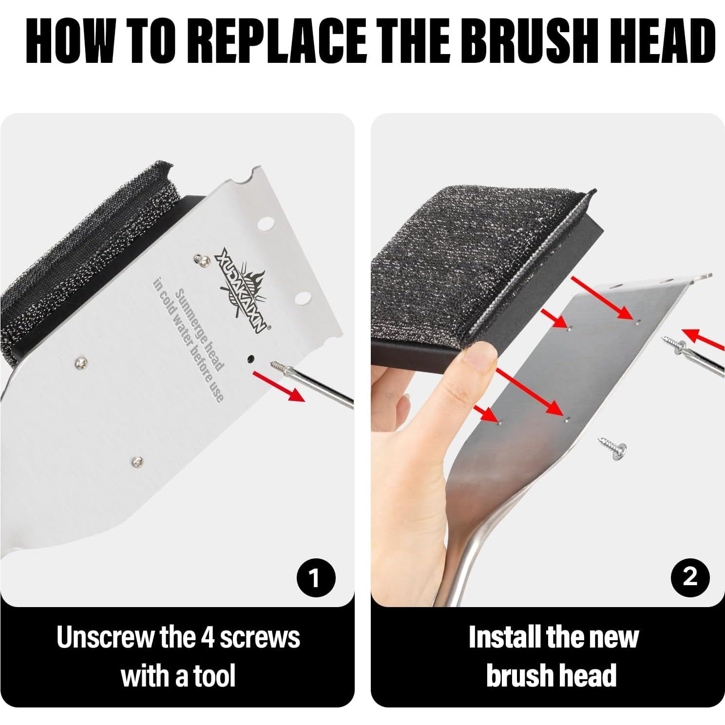 Cepillo de Vapor para Parrilla XUDAKAIXIN 45.7cm Sin Cerda