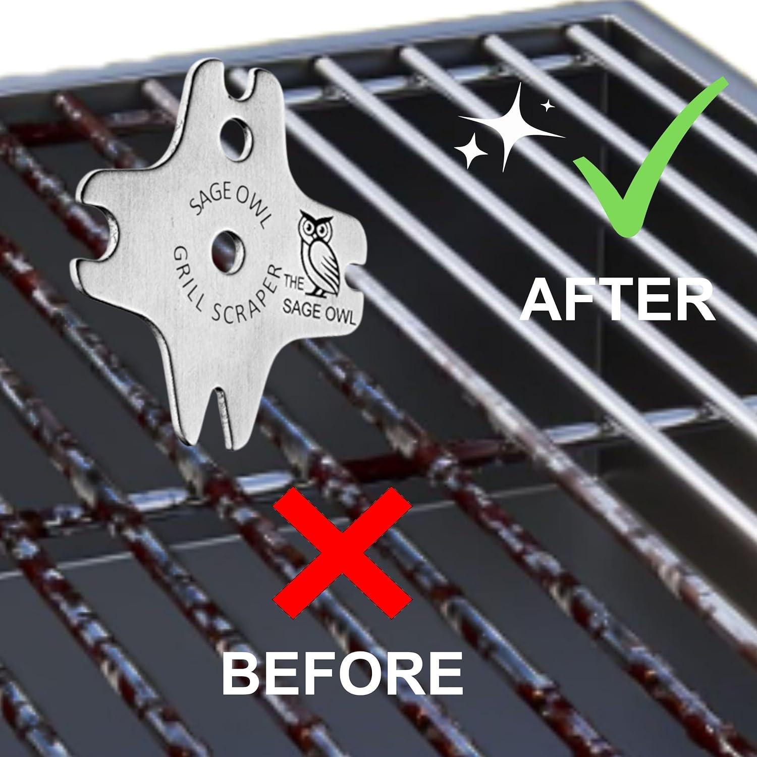 Raspador de Parrilla Sin Cerda Sage Owl - Acero Inoxidable