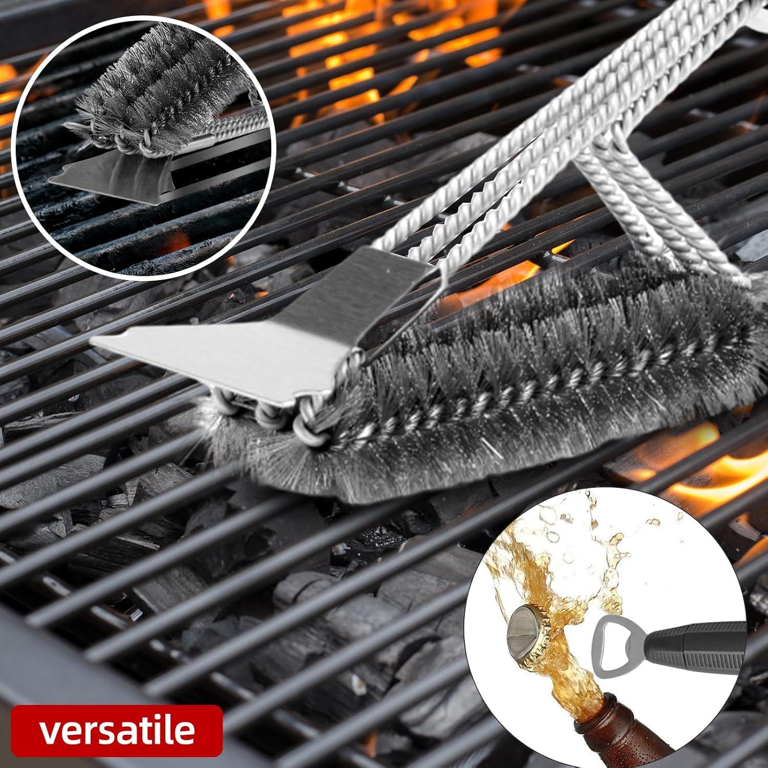 Cepillo y Raspador para Parrilla Edgnb 45.72 cm Acero Inoxidable