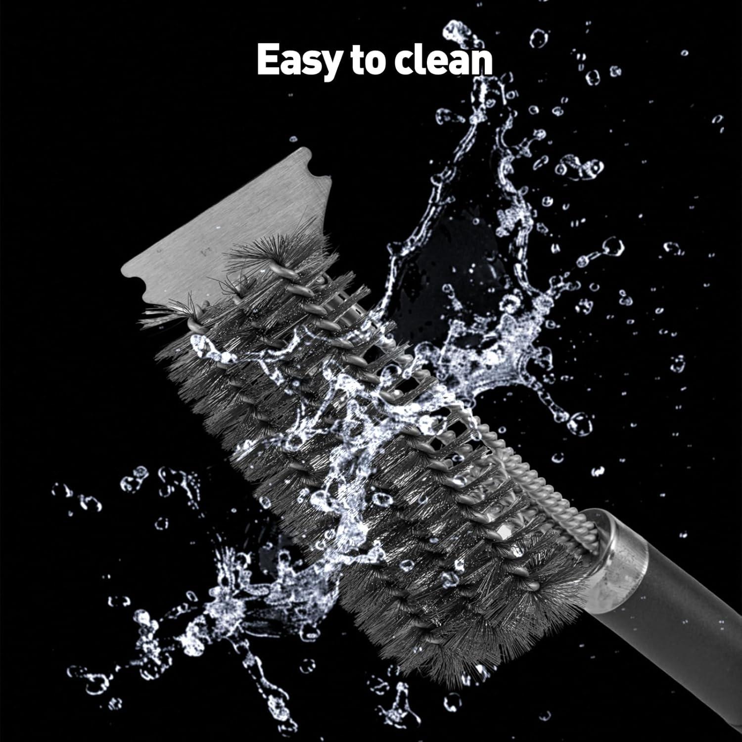 Cepillo y Raspador para Parrilla Edgnb 45.72 cm Acero Inoxidable