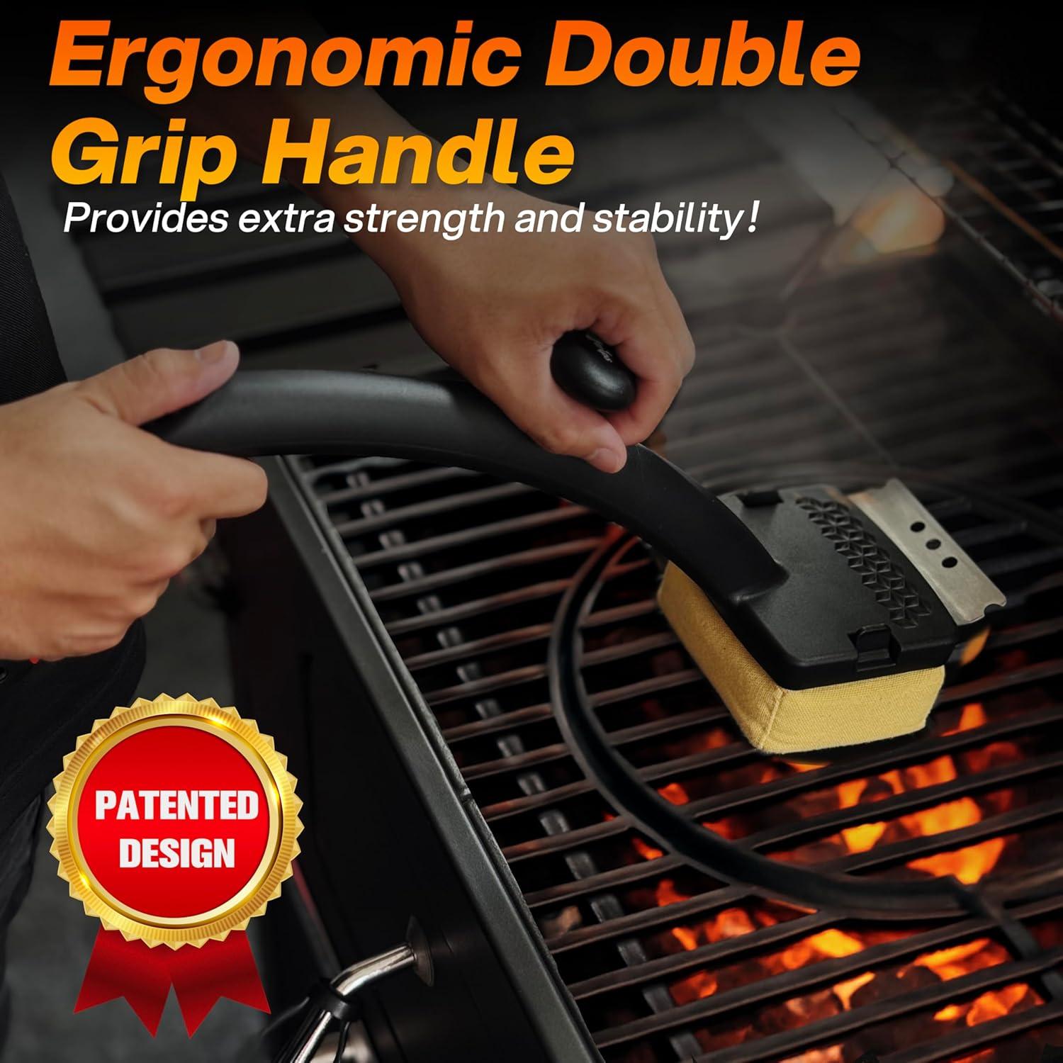 Cepillo para Parrilla BBQtrips Sin Cerda 43.18cm con Raspador