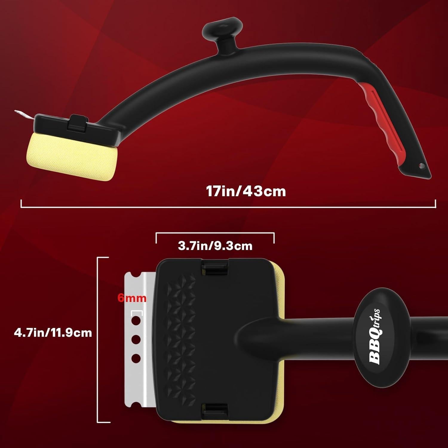 Cepillo para Parrilla BBQtrips Sin Cerda 43.18cm con Raspador