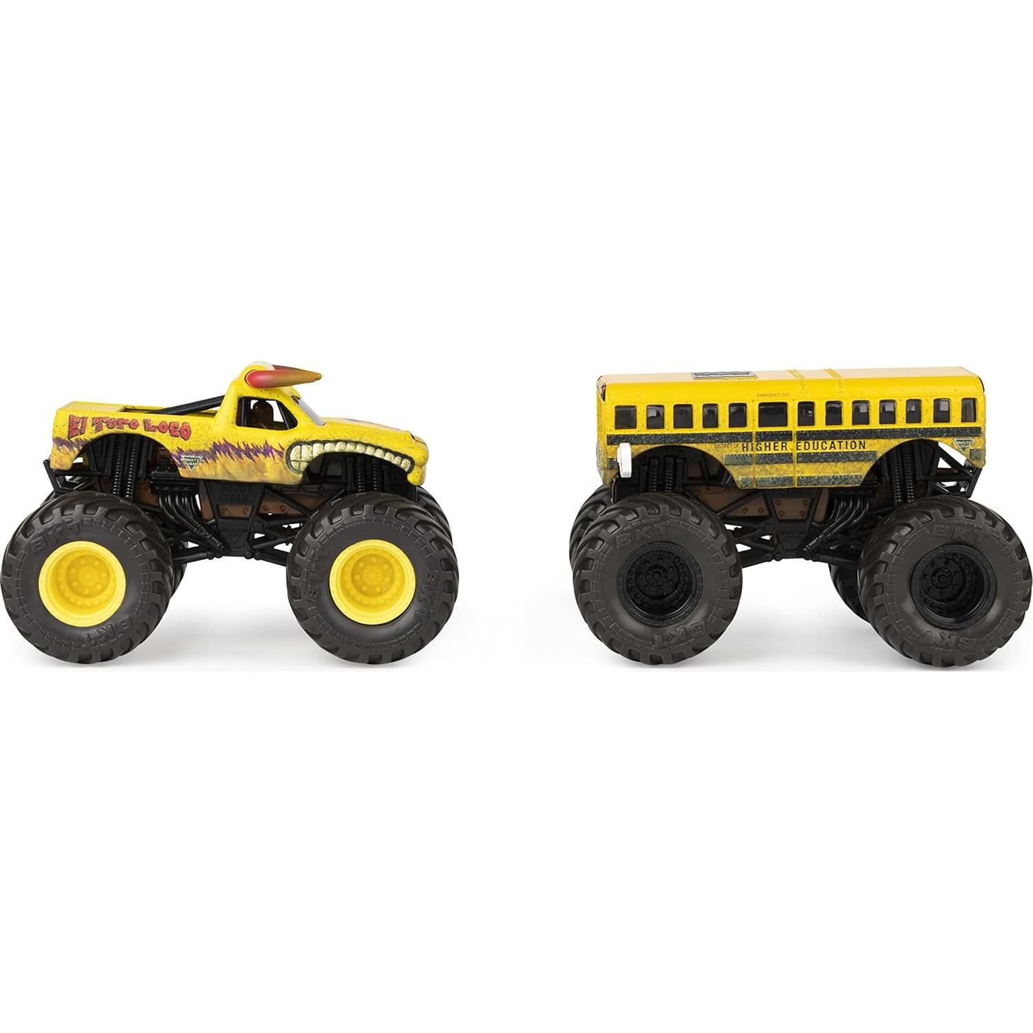 Camiones Monster Jam El Toro Loco vs Educación Superior 1:64