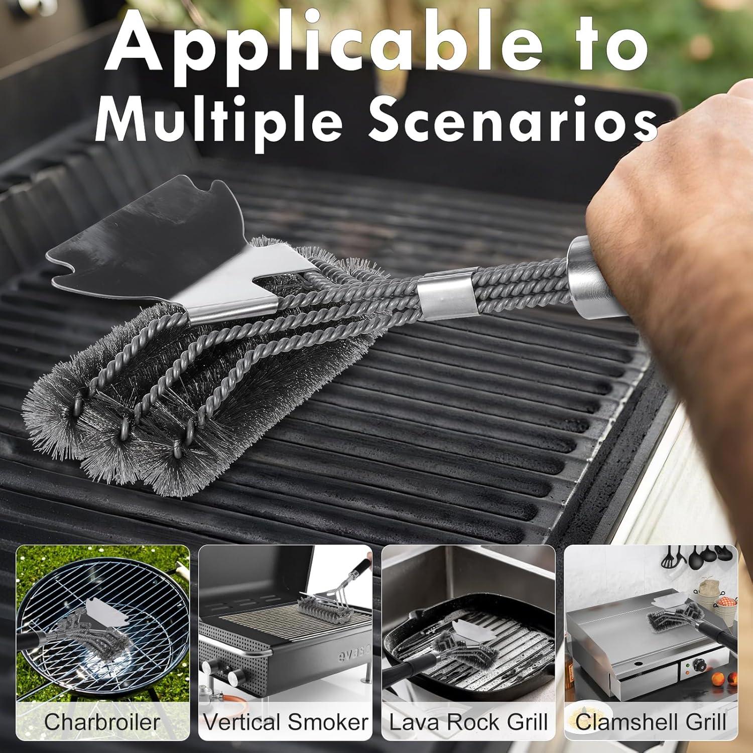 Cepillo Limpiador 2 en 1 Ekongloong con Raspador y Mango Ergonómico