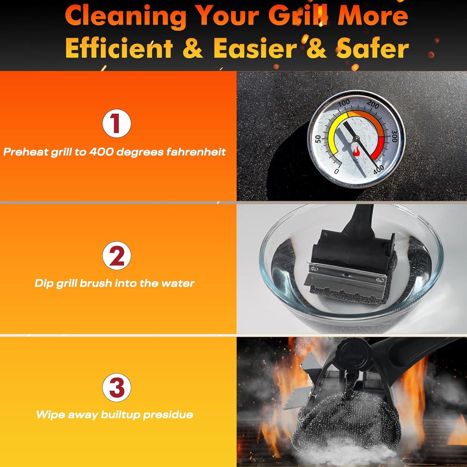 Cepillo Limpiador de Parrilla Matscover Sin Cerda 42.4 cm