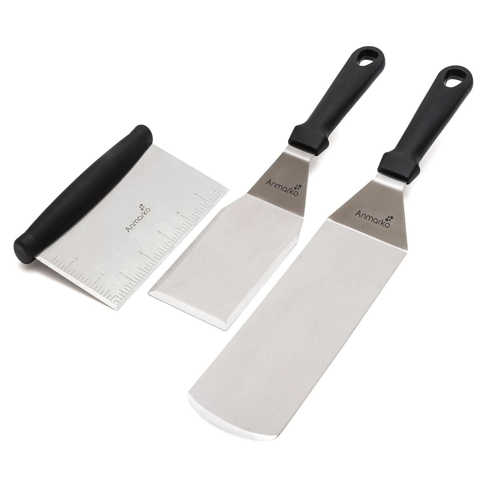 Juego de Espátulas de Acero Inoxidable Anmarko - 3 Piezas