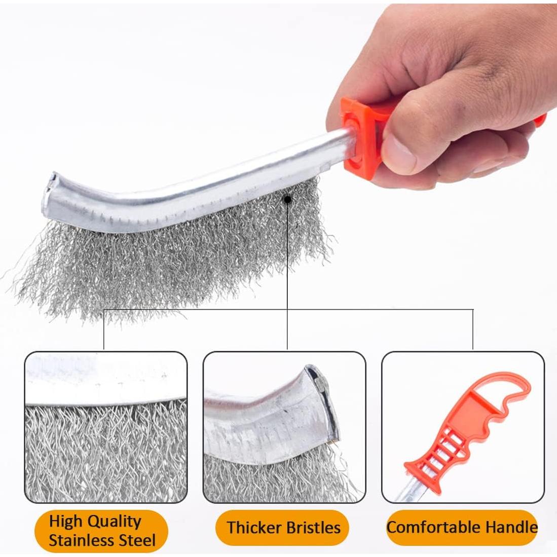 Cepillo de limpieza de parrilla PaWuKi acero inoxidable 245mm