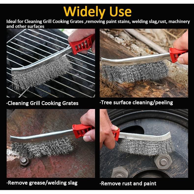 Cepillo de limpieza de parrilla PaWuKi acero inoxidable 245mm