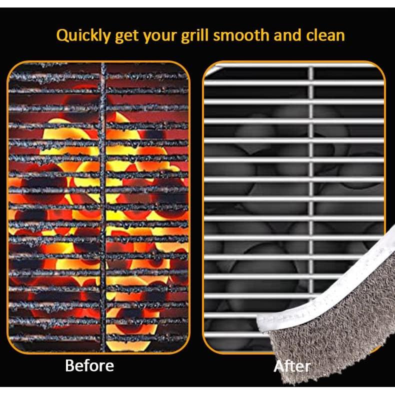 Cepillo de limpieza de parrilla PaWuKi acero inoxidable 245mm