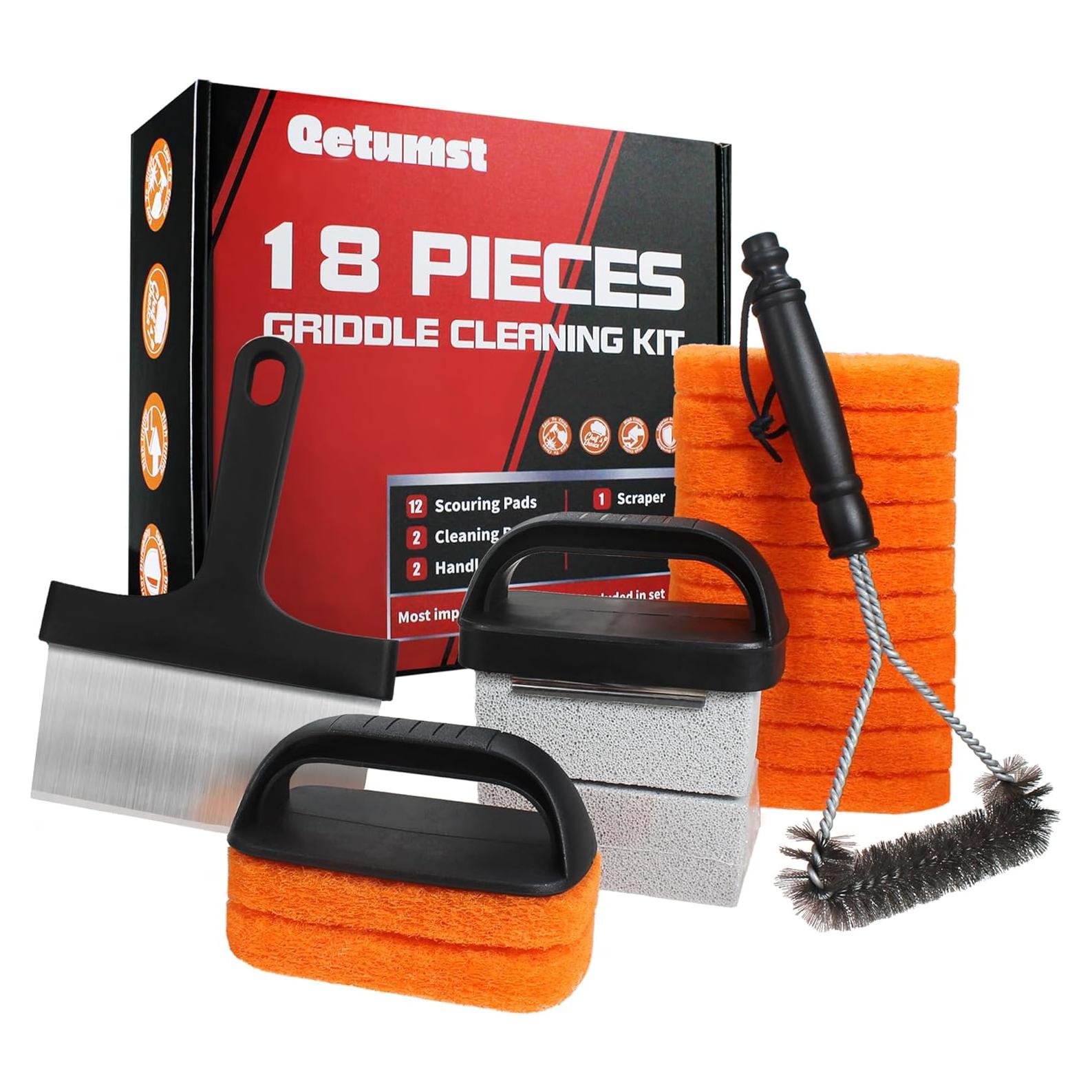 Kit de Limpieza de Plancha Qetumst 18 Piezas para Parrilla