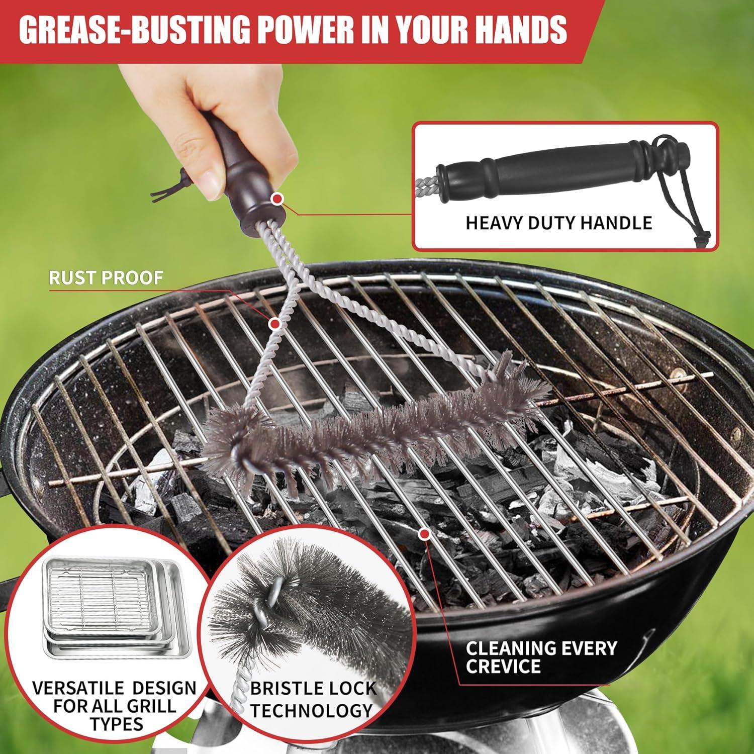 Kit de Limpieza de Plancha Qetumst 18 Piezas para Parrilla