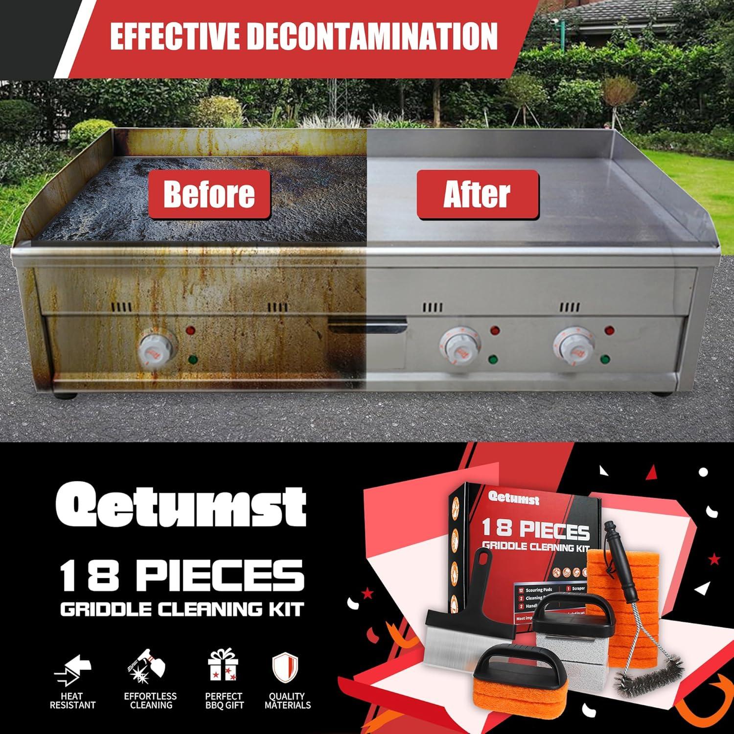 Kit de Limpieza de Plancha Qetumst 18 Piezas para Parrilla