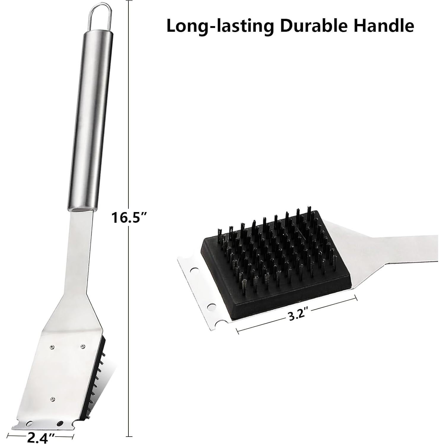 Cepillo y Raspador para Parrilla Zxmissu 41.91 cm Acero Inoxidable