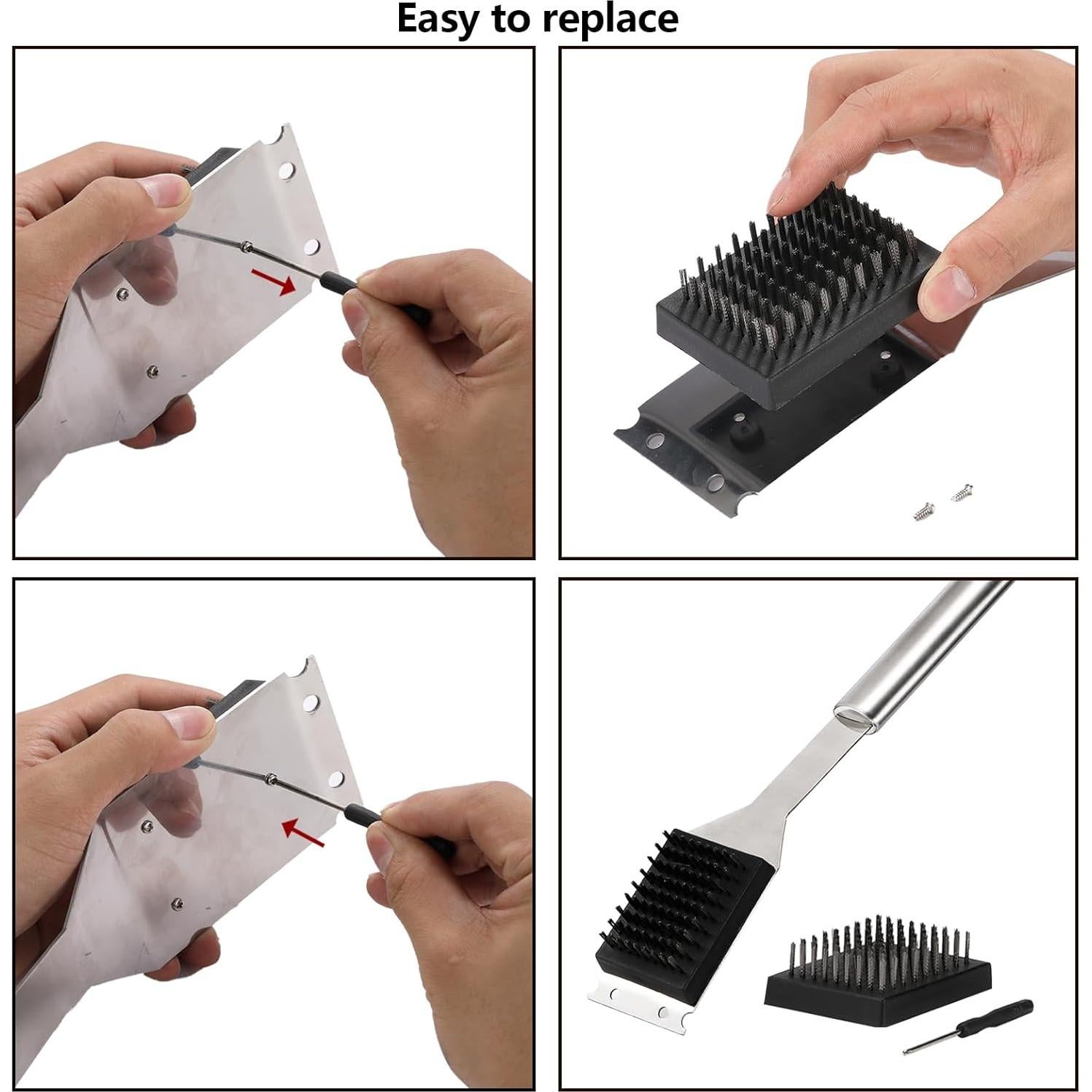 Cepillo y Raspador para Parrilla Zxmissu 41.91 cm Acero Inoxidable