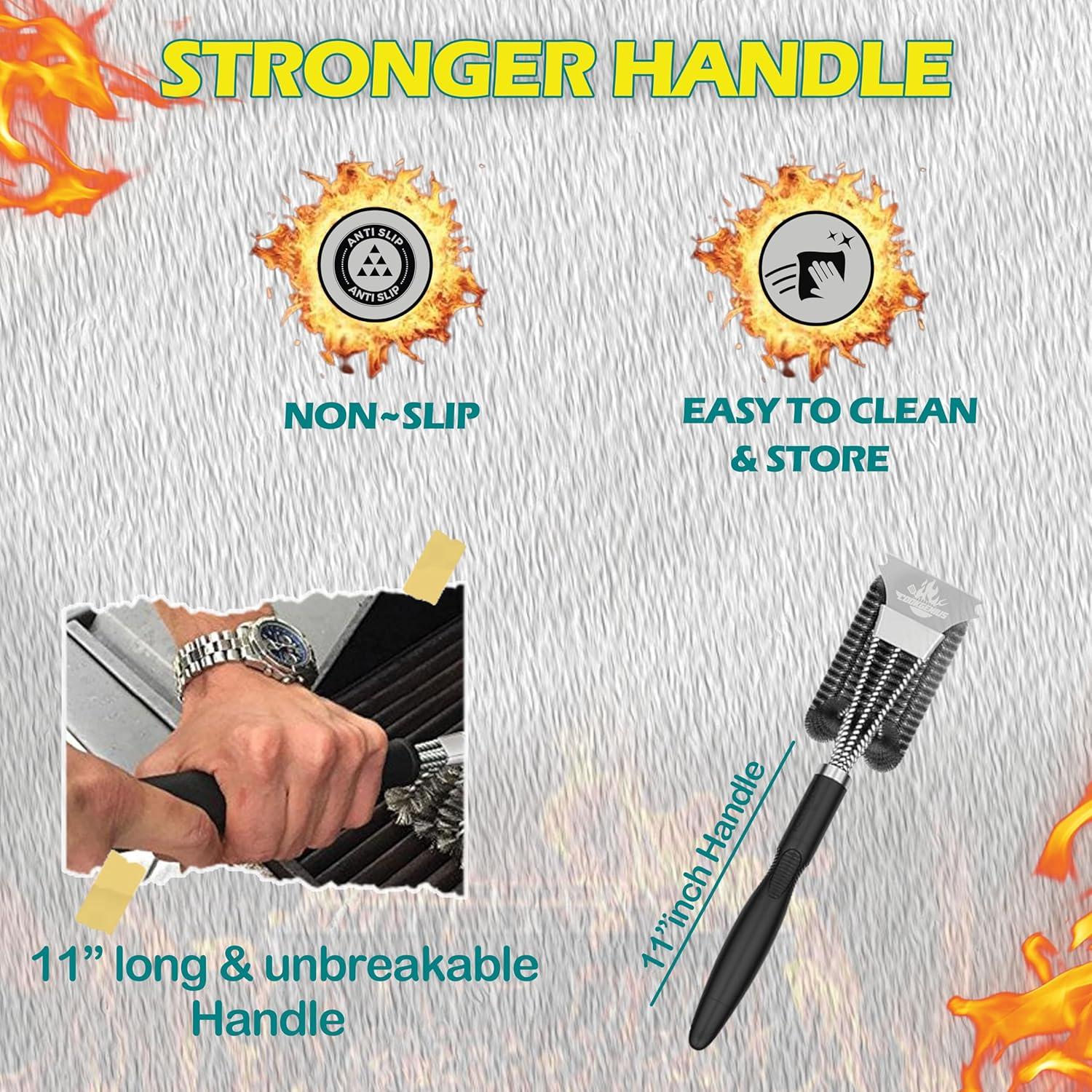 Cepillo y Raspador para Parrilla CookGenius - Sin Cerdas, 38.1x12.7cm