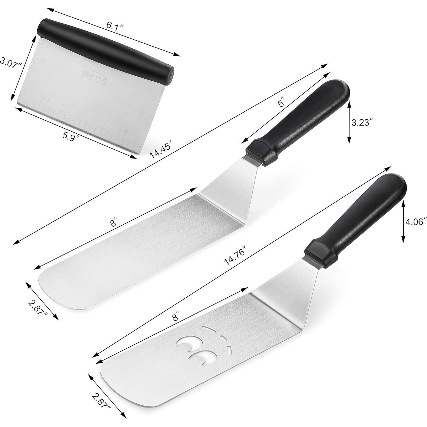 Juego de Espátulas de Acero Inoxidable Nuevo Star 3 Piezas