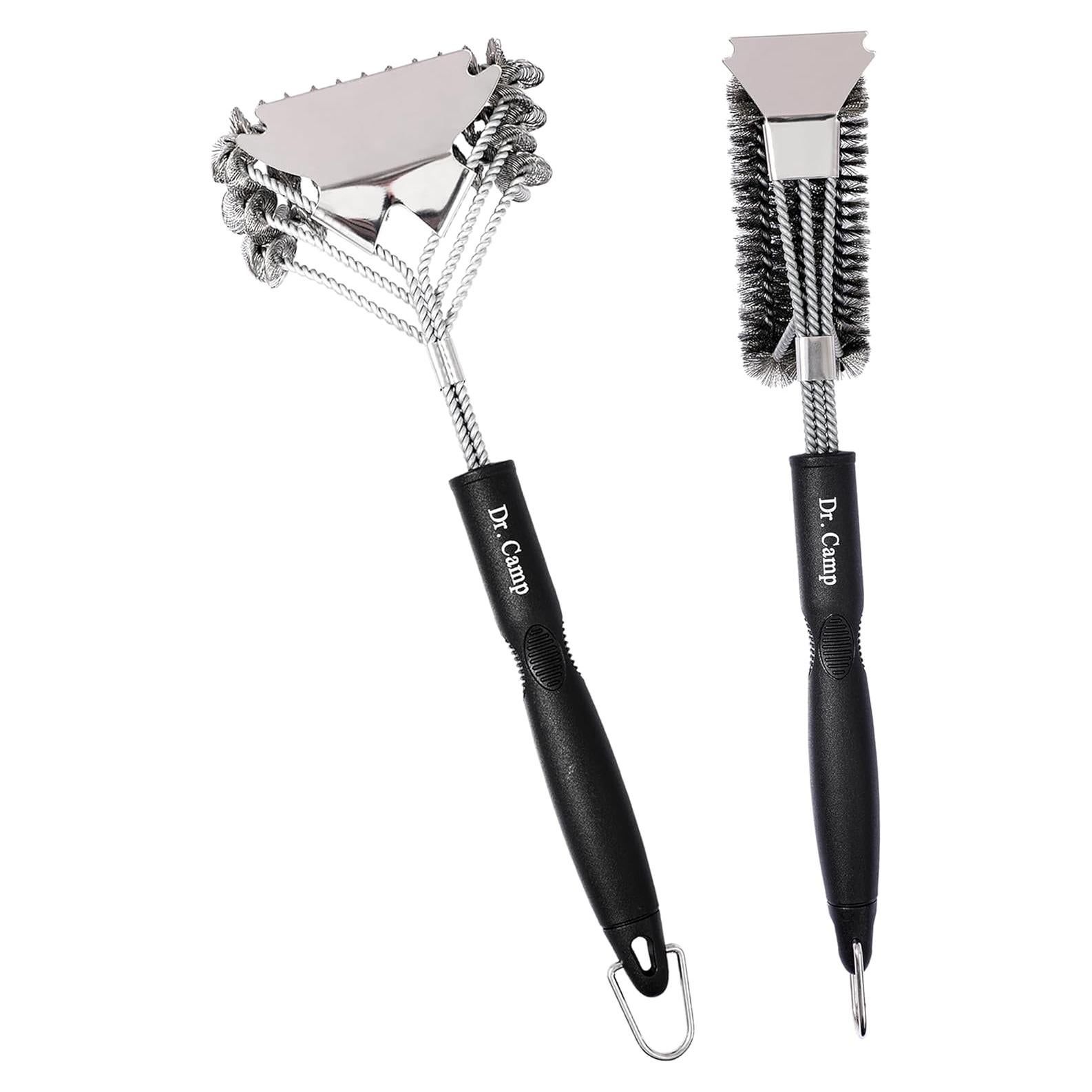 Juego de 2 Cepillos de Acero Inoxidable para BBQ Dr.Camp