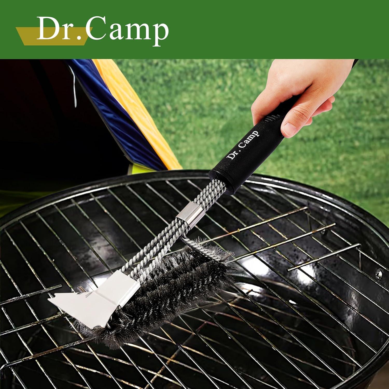 Juego de 2 Cepillos de Acero Inoxidable para BBQ Dr.Camp