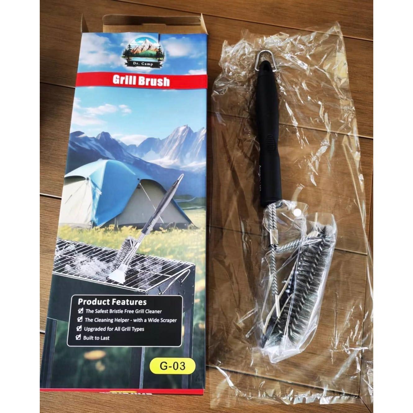 Juego de 2 Cepillos de Acero Inoxidable para BBQ Dr.Camp