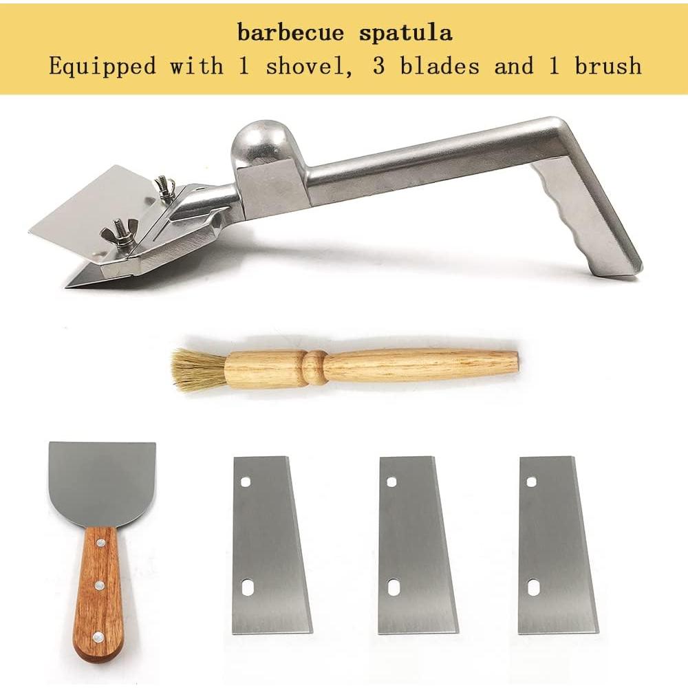 Raspador de Parrilla Pesado Botiliceer con 4 Cuchillas y Cepillo