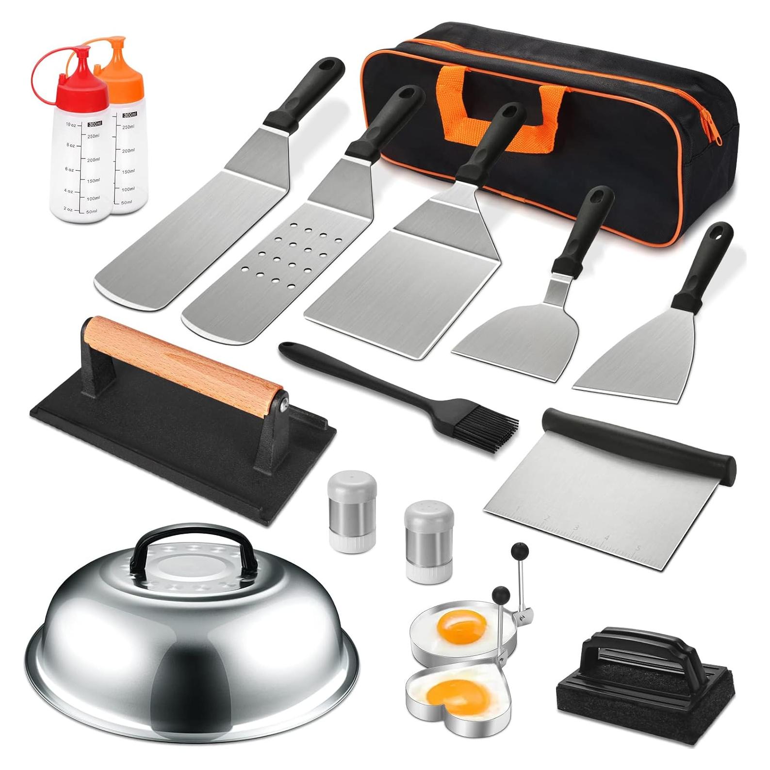 Kit de Accesorios para BBQ EWFEN 18 Piezas Acero Inoxidable