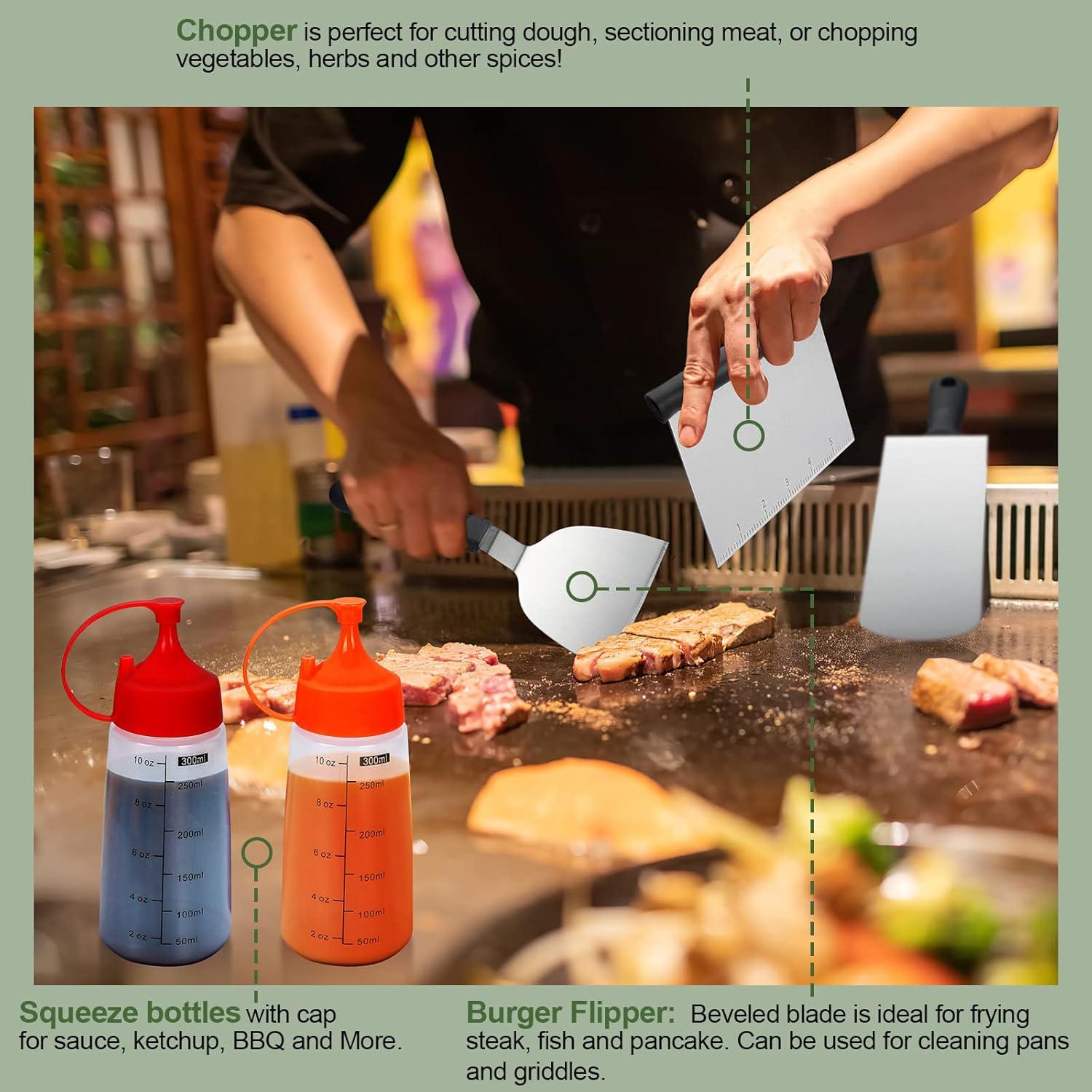 Kit de Accesorios para BBQ EWFEN 18 Piezas Acero Inoxidable