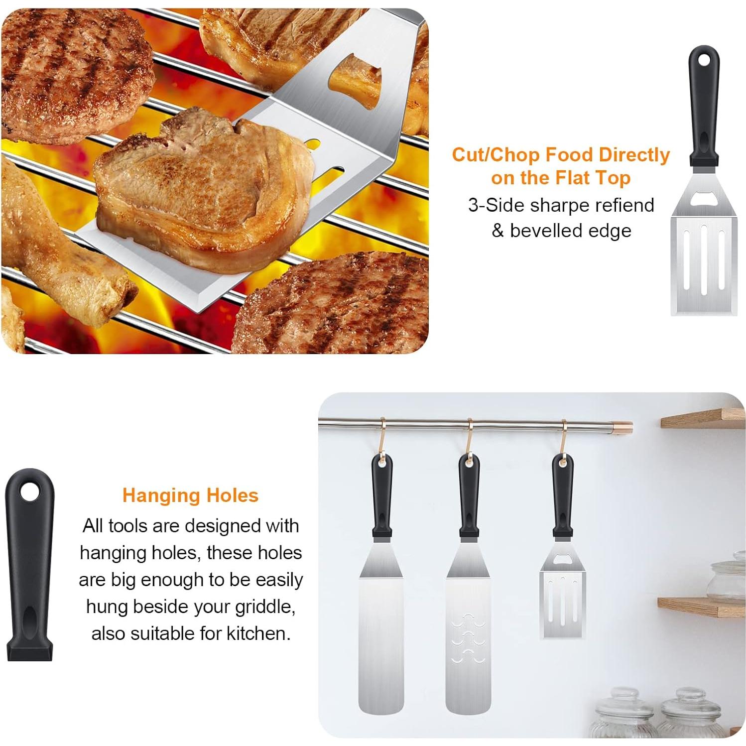 Kit de Accesorios para Plancha 8 Piezas AULTONG - Acero Inoxidable