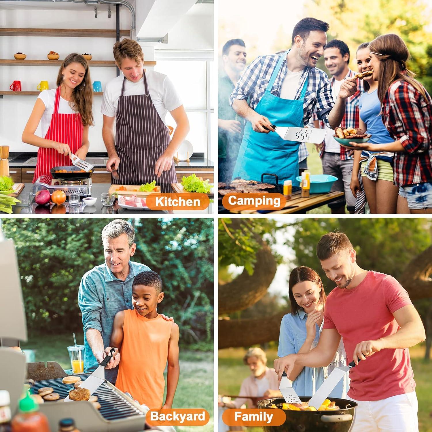 Kit de Accesorios para Plancha 8 Piezas AULTONG - Acero Inoxidable