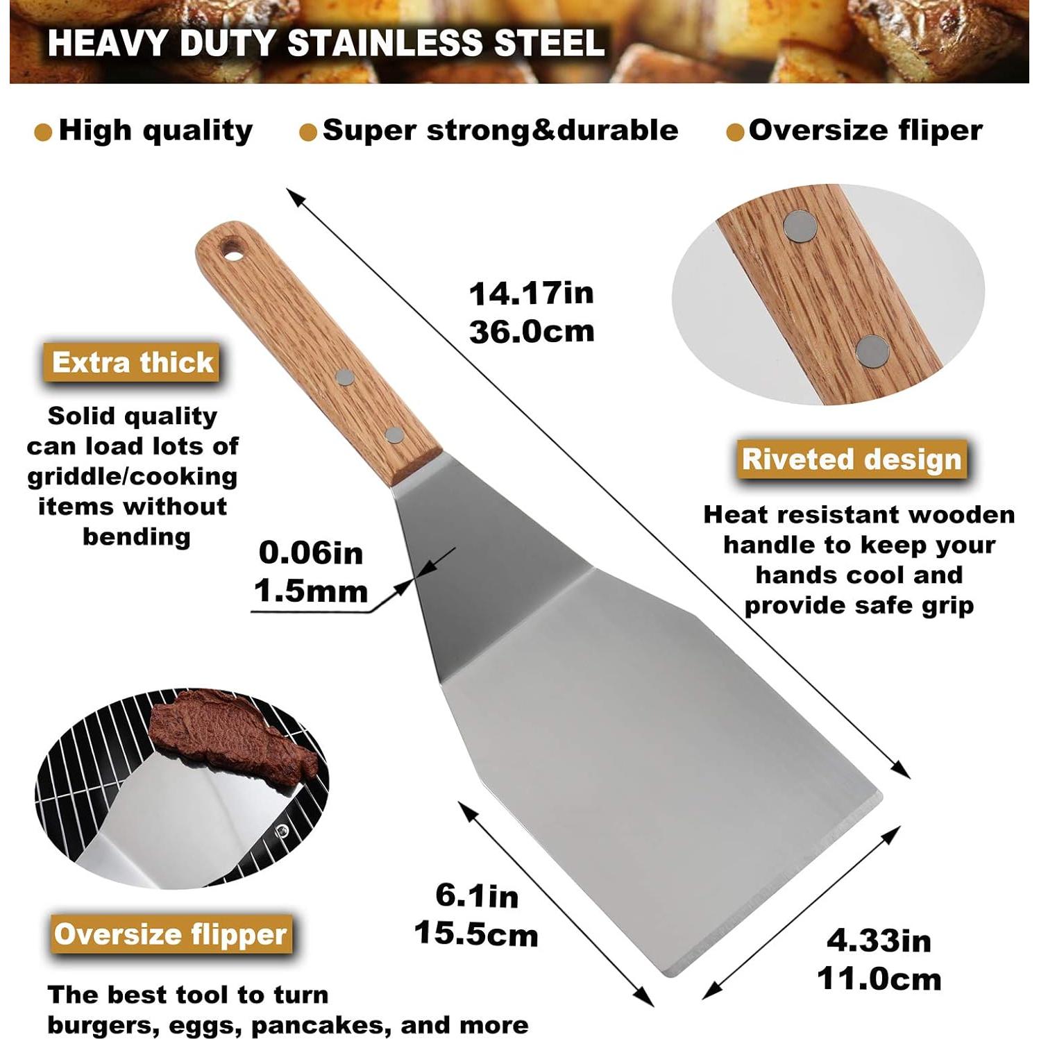 Kit de Accesorios para Plancha ROMANTICIST 8 Piezas Acero Inoxidable