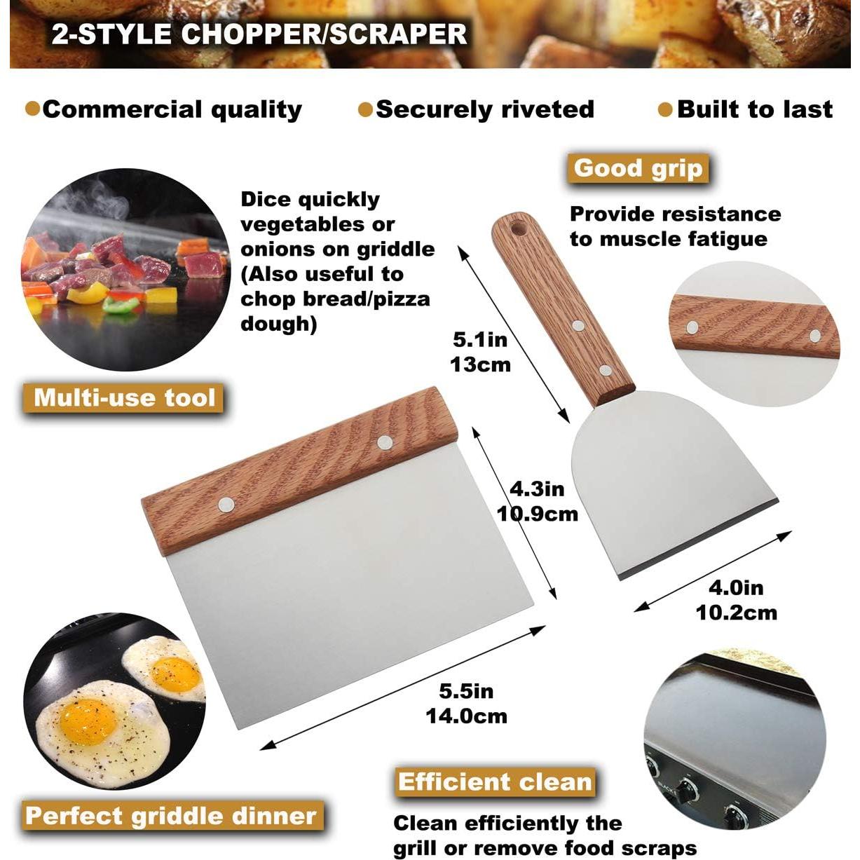 Kit de Accesorios para Plancha ROMANTICIST 8 Piezas Acero Inoxidable