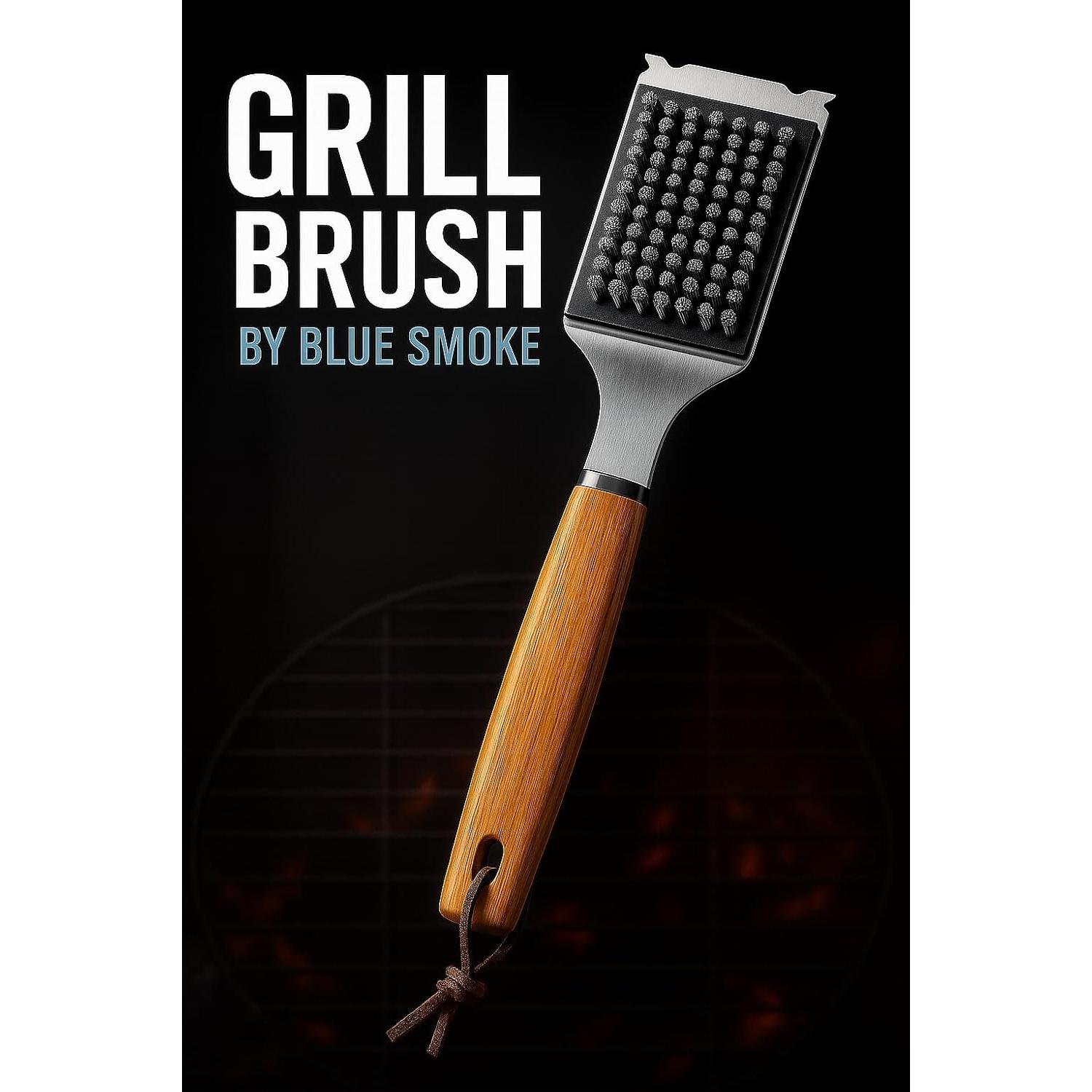 Cepillo y Raspador de Parrilla Blue Smoke - Acero Inoxidable