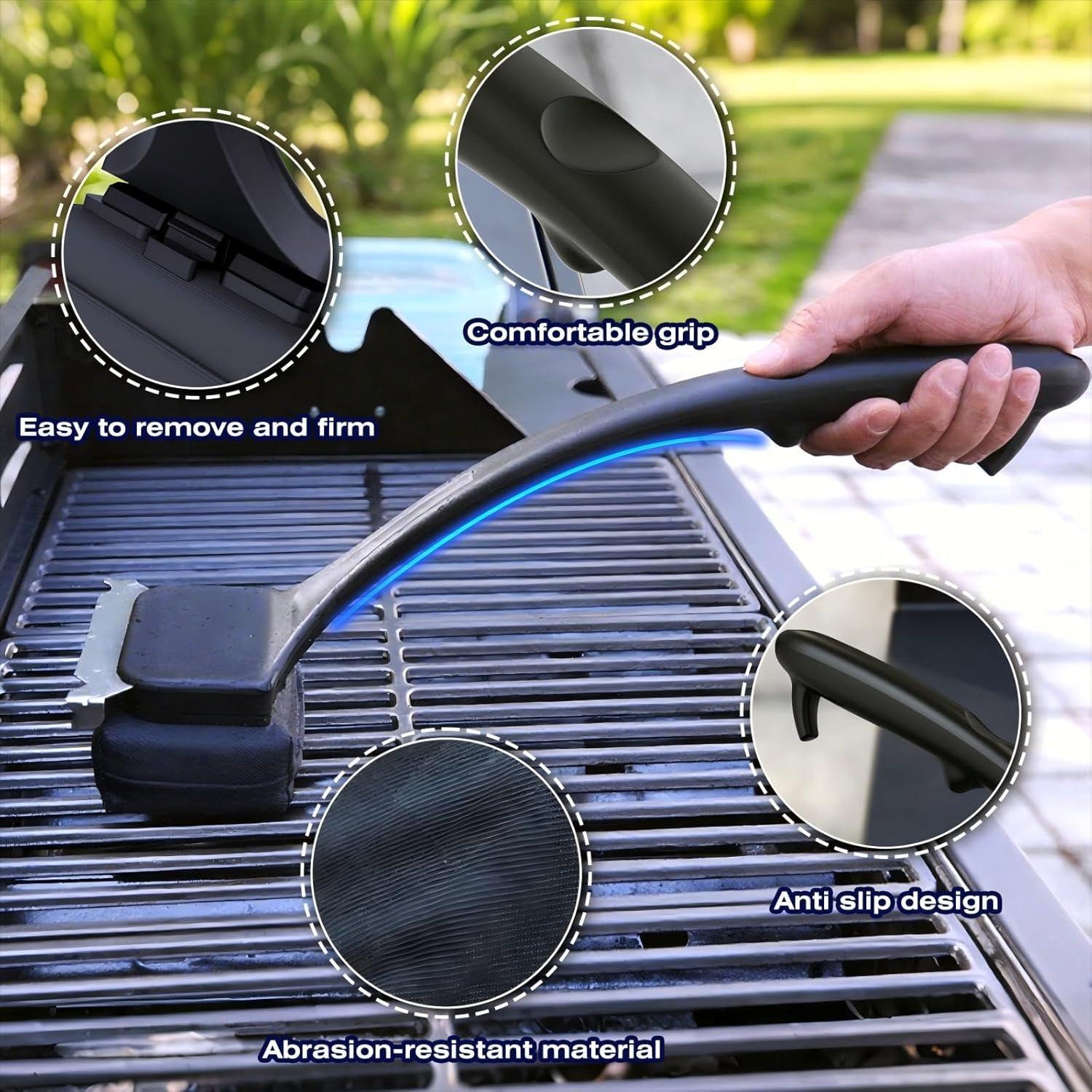 Cepillo para Parrilla Sin Cerda Mavipromax 45.72 cm con Raspador