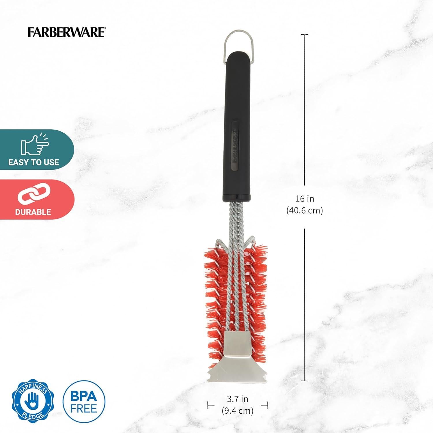 Cepillo de Parrilla Farberware BBQ Triple Nylon 45.72 cm