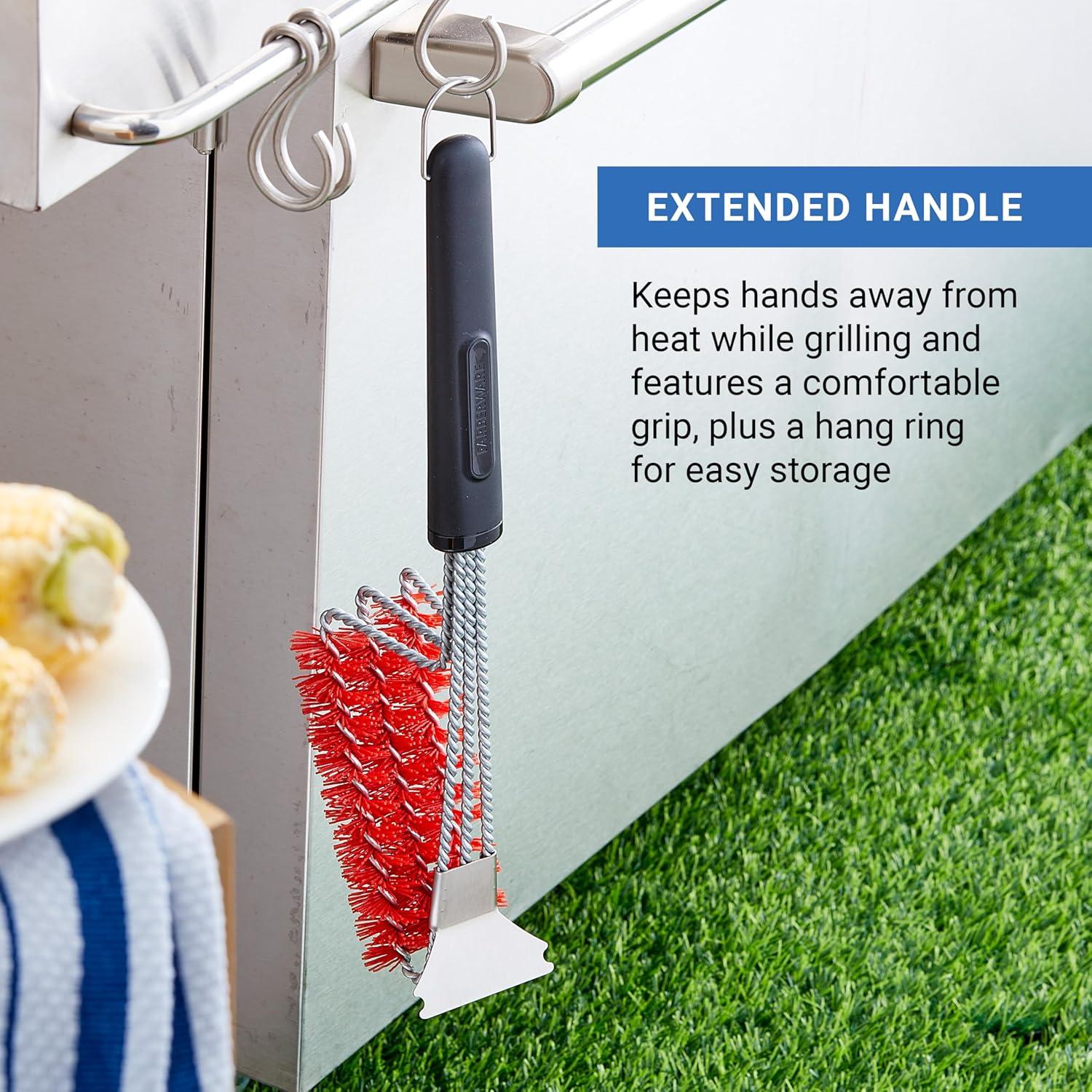 Cepillo de Parrilla Farberware BBQ Triple Nylon 45.72 cm