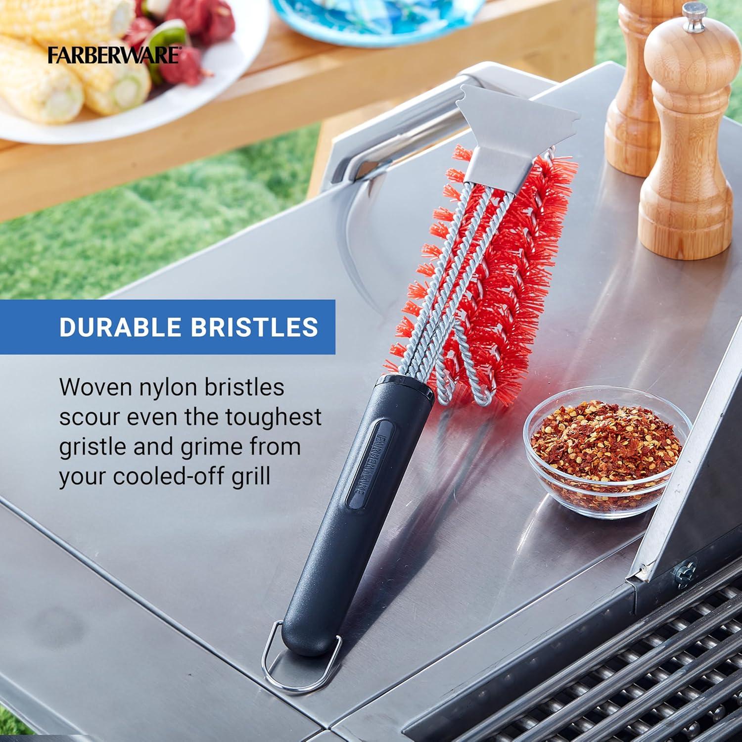 Cepillo de Parrilla Farberware BBQ Triple Nylon 45.72 cm