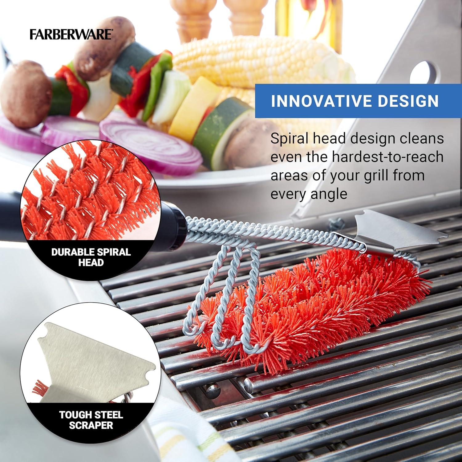 Cepillo de Parrilla Farberware BBQ Triple Nylon 45.72 cm