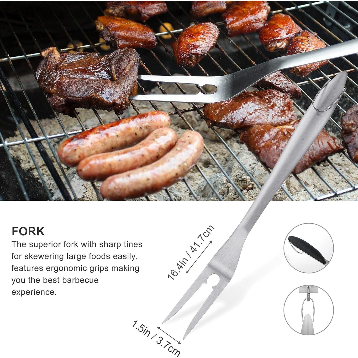 Set de Herramientas de Barbacoa Grilljoy 8 Piezas Acero Inoxidable