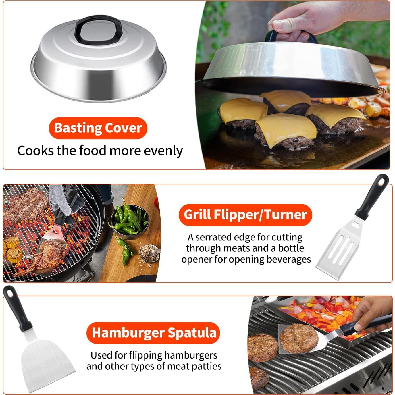 Kit de Accesorios para Plancha Aofmee 40 Piezas Acero Inoxidable